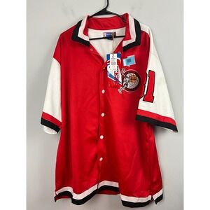 Veezo Mens Basketball Warm-Up Jersey‎ & Pants Set Red White Black Size XL NWT